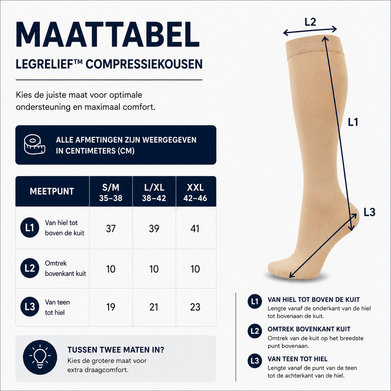 LegRelief™ - Compressiekousen voor steun bij vermoeide benen