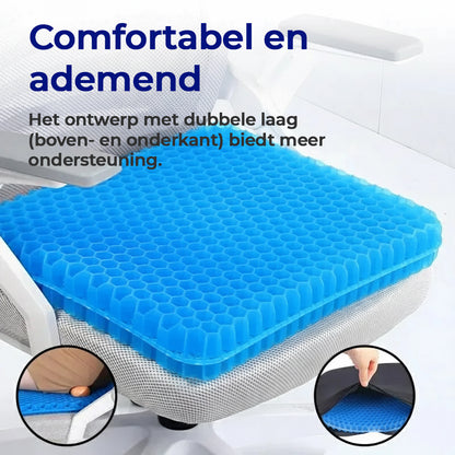 CloudSit Pro™ – Ultiem Comfort Gel Zitkussen voor Pijnvrij Zitten