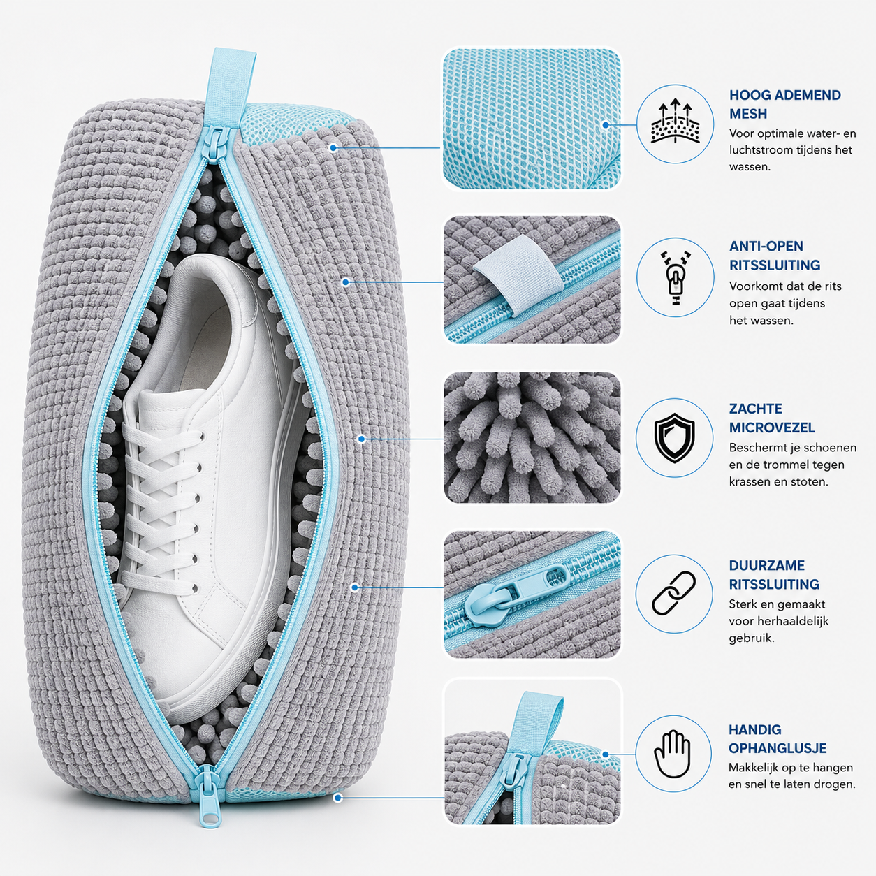 ShoeCleanBag™ – De oplossing voor je schoenen in de wasmachine