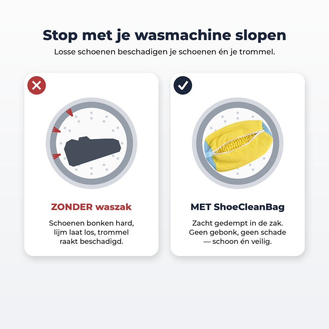 ShoeCleanBag™ – De oplossing voor je schoenen in de wasmachine