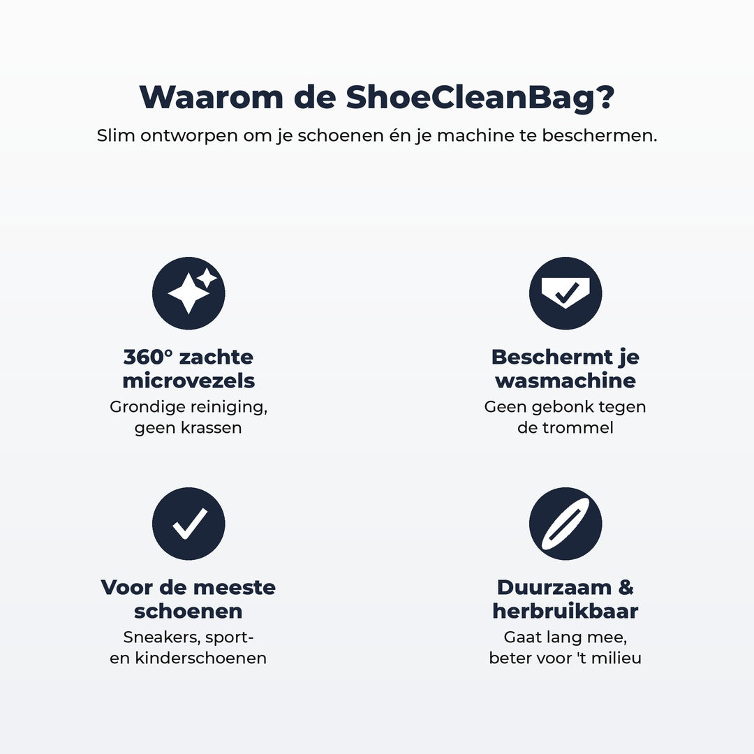 ShoeCleanBag™ – De oplossing voor je schoenen in de wasmachine
