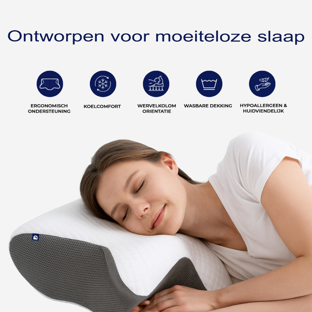 HealtyPillow™ – Ergonomisch Nekkussen voor Diepe Rust en Pijnvrije Ochtenden