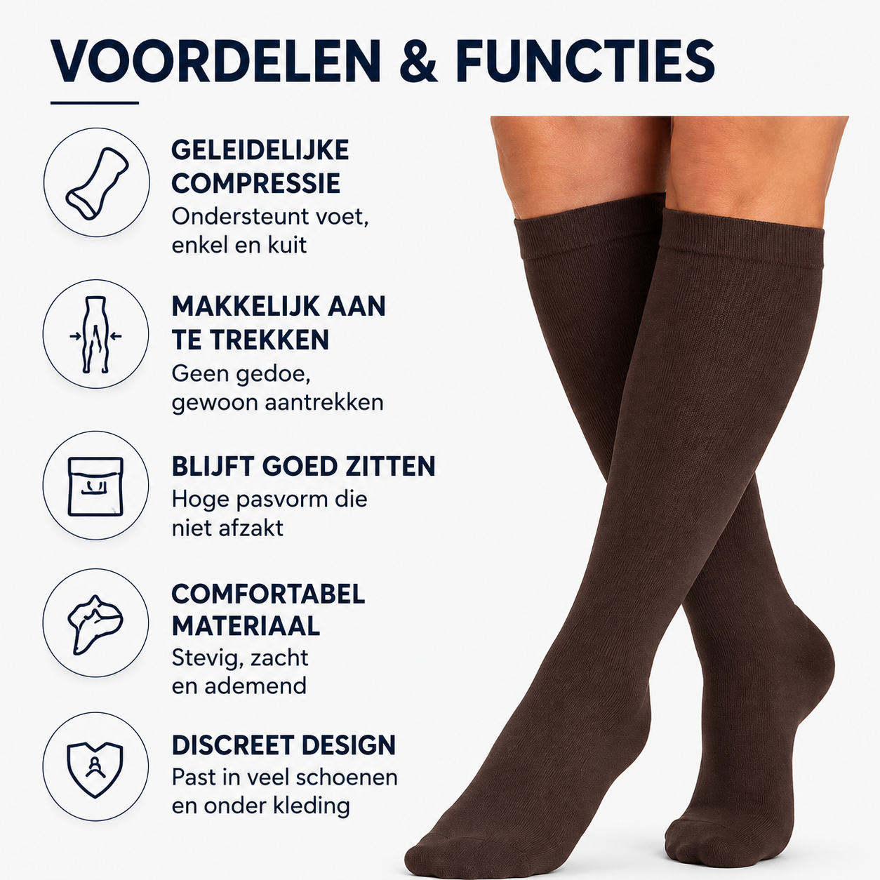 LegRelief™ - Compressiekousen voor steun bij vermoeide benen
