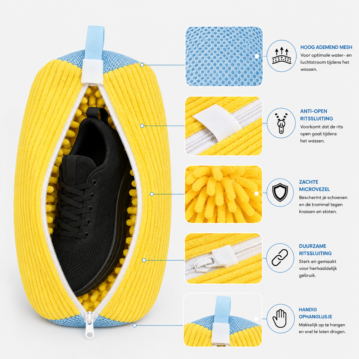 ShoeCleanBag™ – De oplossing voor je schoenen in de wasmachine