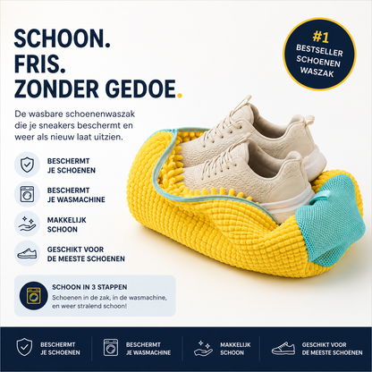 ShoeCleanBag™ – De oplossing voor je schoenen in de wasmachine