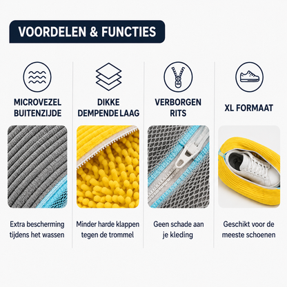 ShoeCleanBag™ – De oplossing voor je schoenen in de wasmachine