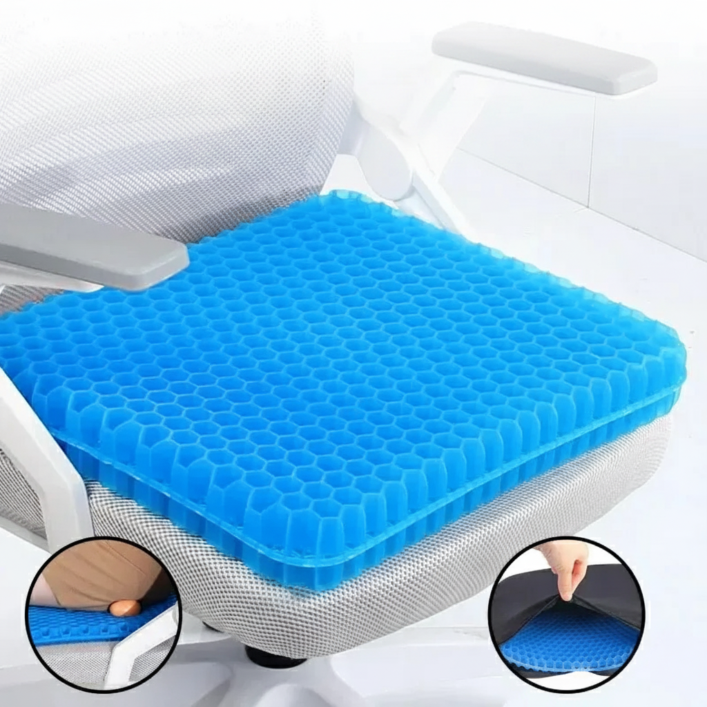 CloudSit Pro™ – Ultiem Comfort Gel Zitkussen voor Pijnvrij Zitten